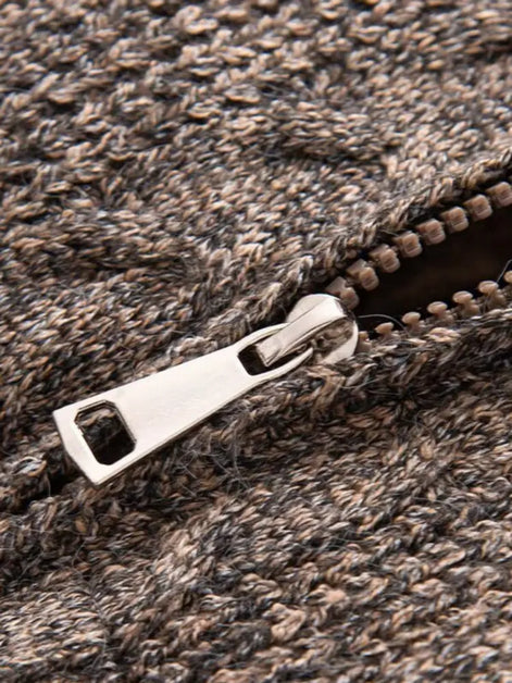 Damen Winterjacke mit Strickkragen und wattierter Füllung – Alvessa