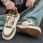 Herren Plateau Sneakers mit Schnürung und Sternenmuster – Starvello