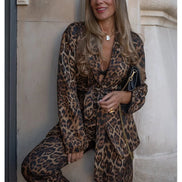 Damen Hosenanzug mit Leopardenmuster und Blazer Savélia