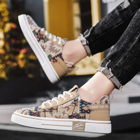 Tavero Herren Sneaker mit Schnürung und Mesh-Obermaterial