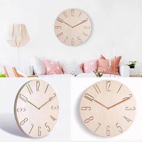 Simplaro Wandquarzuhr – Runde geräuscharme Uhr (30 cm)