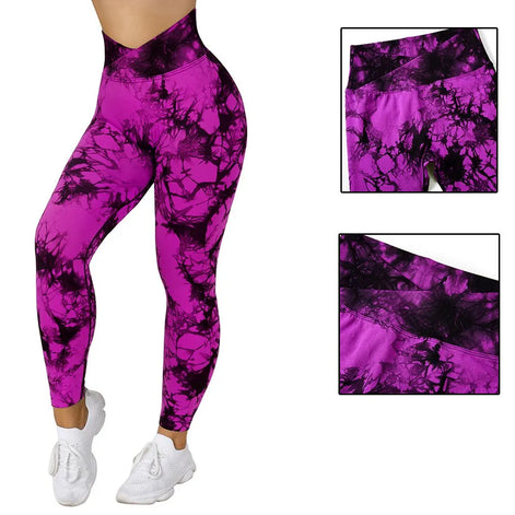 Norevia Damen Leggings mit elastischem Bund und Stretchmaterial