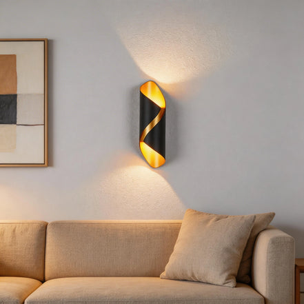 Arvion LED Wandleuchte Spiraldesign 6W Warmweiß Innen und Außen