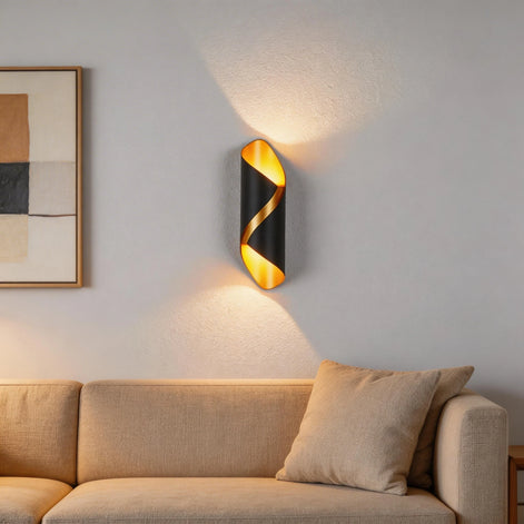 Arvion LED Wandleuchte Spiraldesign 6W Warmweiß Innen und Außen