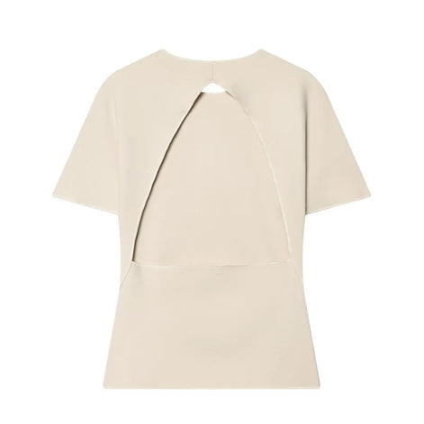 Damen-Zweiteiler mit Kurzarmshirt und Schlaghose – Elanique