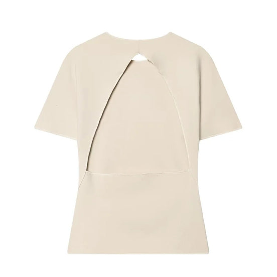 Damen-Zweiteiler mit Kurzarmshirt und Schlaghose – Elanique