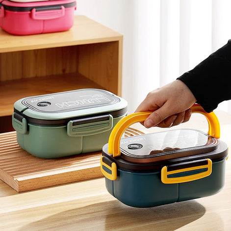 Layera Doppelstock-Lunchbox mit Besteck
