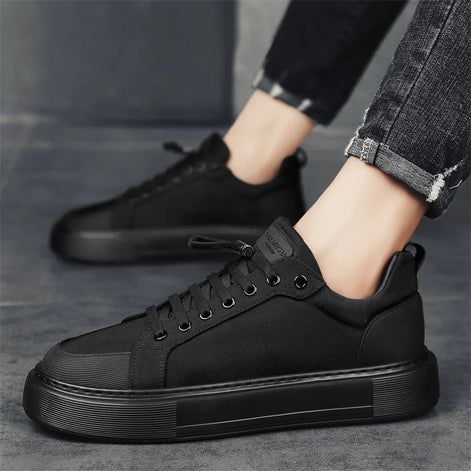 Varento Sneaker mit Schnürung und profilierter Gummisohle – Freizeitschuh mit Textiloberfläch