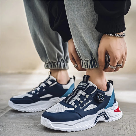 Rovento Herren Sneakers mit Drehverschluss und Mesh