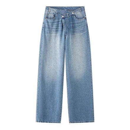 Damen Wide-Leg-Jeans mit hoher Taille und lockerer Passform – Lunessa