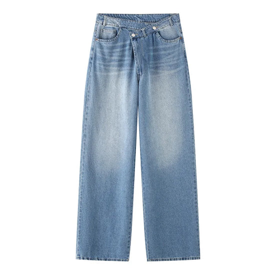 Damen Wide-Leg-Jeans mit hoher Taille und lockerer Passform – Lunessa