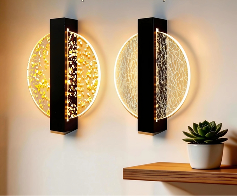 Arvion LED Wandleuchte mit Acrylkörper und indirekter Lichtverteilung