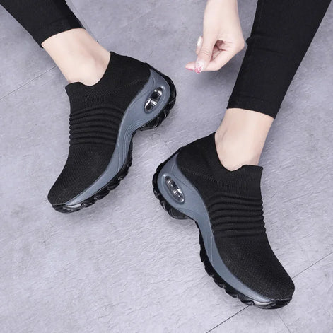 Damen Slip-On Schuhe aus Mesh mit Gummisohle – Melviora
