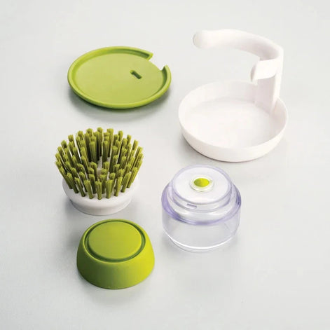 CleanPress Soap Brush – Spülbürste mit Seifenspender und Ablage