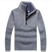 Rovelin Strickpullover mit halbem Reißverschluss und schmaler Passform