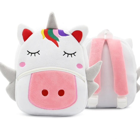 Kinder-Rucksack aus Plüsch mit Tiermotiv