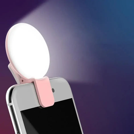 LED Selfie-Licht mit Clip und 3 Helligkeitsstufen – Luvexia