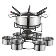 Culvion Fondue-Set – Edelstahl-Schmelztopf mit Teelichtbetrieb