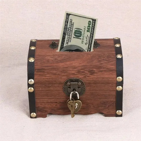 RetroVault Mini Chest – Holz-Aufbewahrungsbox mit Schloss