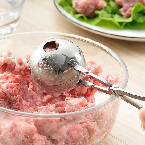Culina Fleischklößchenformer – Edelstahl-Küchenzange für Fleisch- und Reisbällchen
