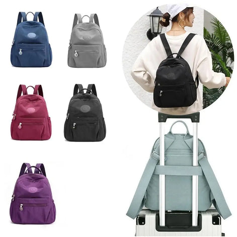 Kompakter Nylon-Rucksack mit Reißverschluss