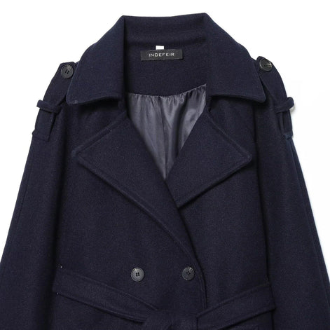 Damen Trenchcoat mit Doppelknopfleiste und Gürtel – Valessa
