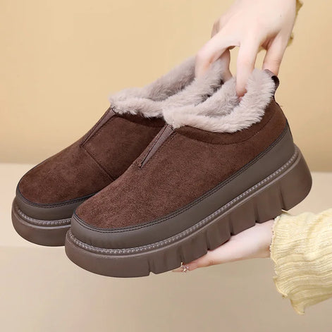 Gefütterte Damen Winterstiefeletten mit Reißverschluss – Velmara