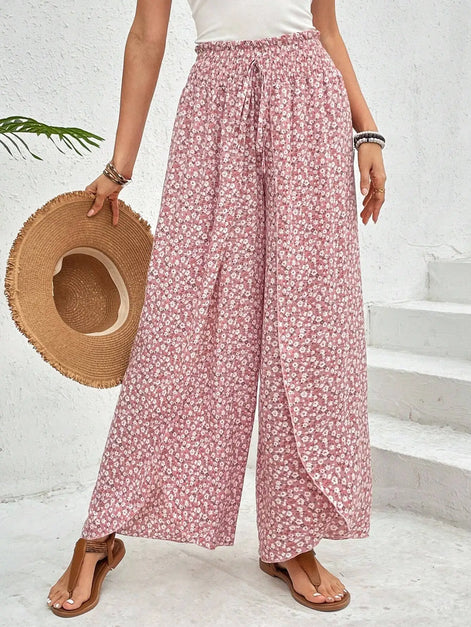 Florenza Damen Culotte mit Paisley-Muster und weitem Bein