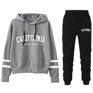 Damen Jogginganzug mit Hoodie und Streifen – Virelina