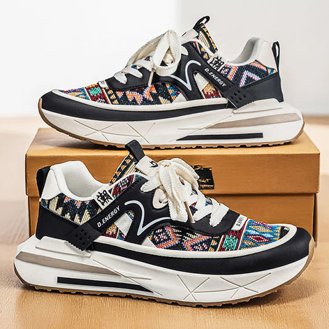 Neravio Sneaker mit Schnürung und profilierter Gummisohle