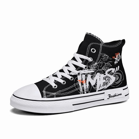 Solvire Herren Canvas High-Top Sneaker mit Schnürung