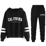 Damen Jogginganzug mit Hoodie und Streifen – Virelina