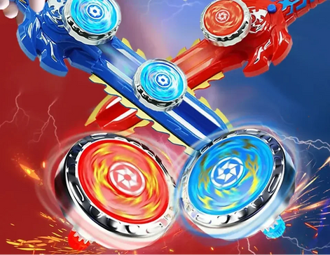 2-in-1 Spielzeugschwert mit Kreisel-Launcher Veltrix