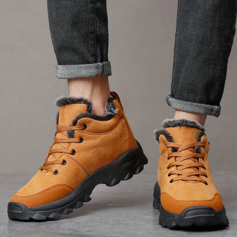 Herren Winterstiefel mit Plüschfutter und Schnürung Norvexis