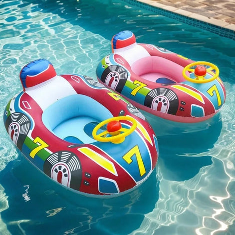 Aventino Aufblasbarer Kinder Schwimmring mit Auto-Design und Haltegriffen