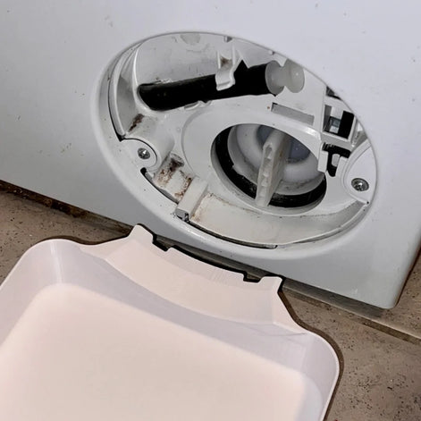 Auffangschale für Waschmaschinenfilter gegen Wasserüberlauf – DryGuard