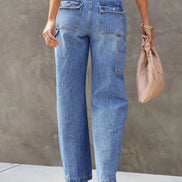 Delmira Straight Leg Jeans Mid Waist