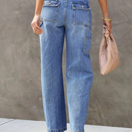 Delmira Straight Leg Jeans Mid Waist