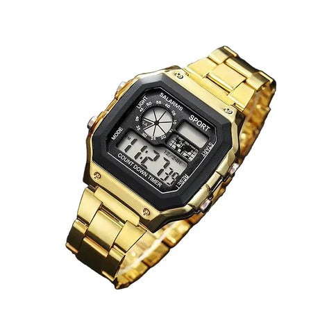 Varston Digitaluhr – Unisex-Modell mit Digitalanzeige und Edelstahlarmband