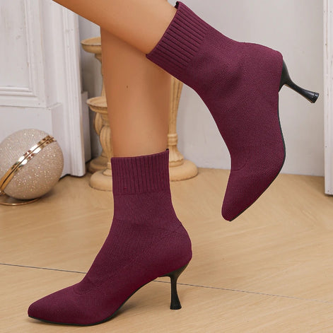 Mirella Damen Mid-Calf Stiefel mit runder Form und schlankem Absatz