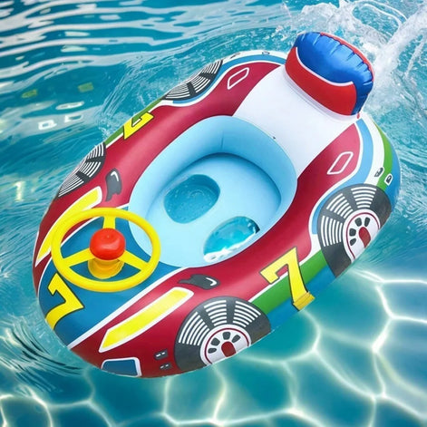 Aventino Aufblasbarer Kinder Schwimmring mit Auto-Design und Haltegriffen