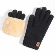 Unisex Strickhandschuhe mit Fleecefutter und Touchscreen-Funktion – Theravio