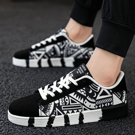Karvion Unisex Canvas Sneakers mit Schnürung