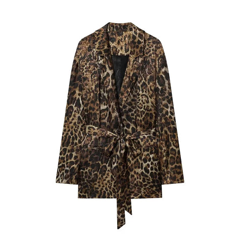 Damen Hosenanzug mit Leopardenmuster und Blazer Savélia