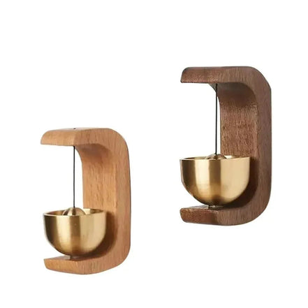 Türglocken-Windspiel aus Holz und Kupfer