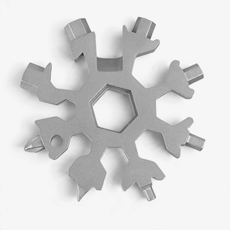 18-in-1 Multifunktionsschlüssel in Schneeflockenform – Hexavaro