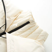 Damen Winterjacke mit Kapuze, Gürtel und wattierter Füllung – Virelta