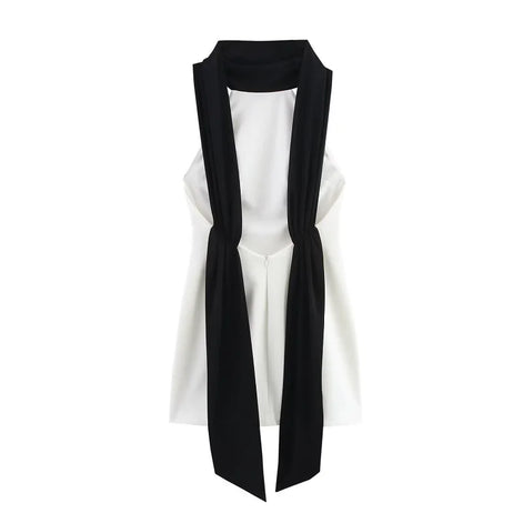 Amélisse Damen Minikleid mit Halterneck und Offenem Rücken