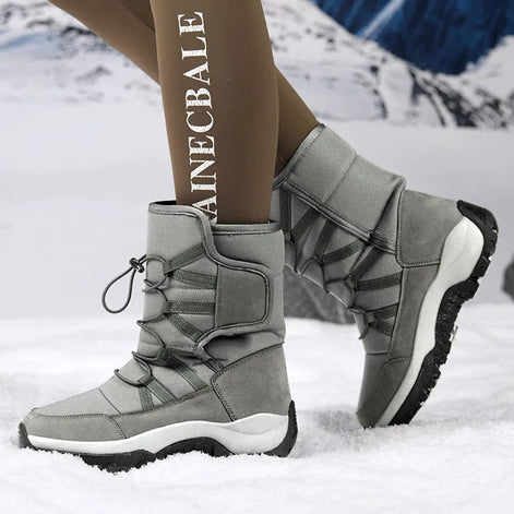 Unisex Winterstiefel mit Plüschfutter und elastischem Verschluss Elvarox