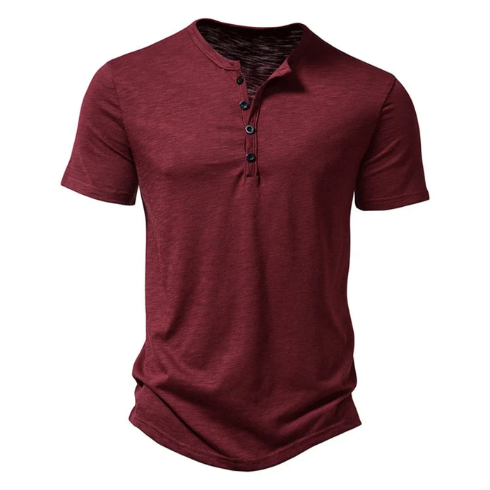 Velano Henley T-Shirt kurzarm mit Knopfleiste und bequemer Passform für den Alltag